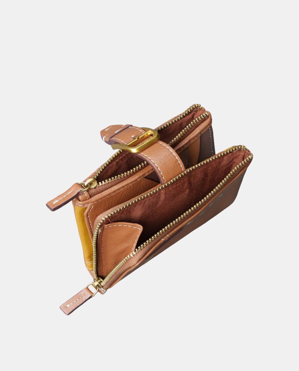 Cartera pequeña de mujer en piel - Abbacino - Marrón Marrón-7