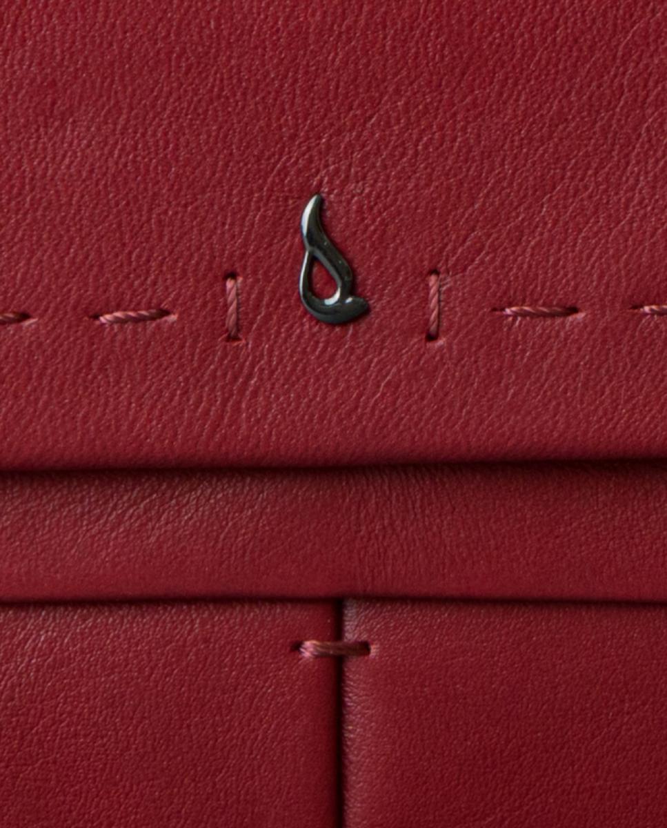 Carteira Média em Pele Vermelho-7