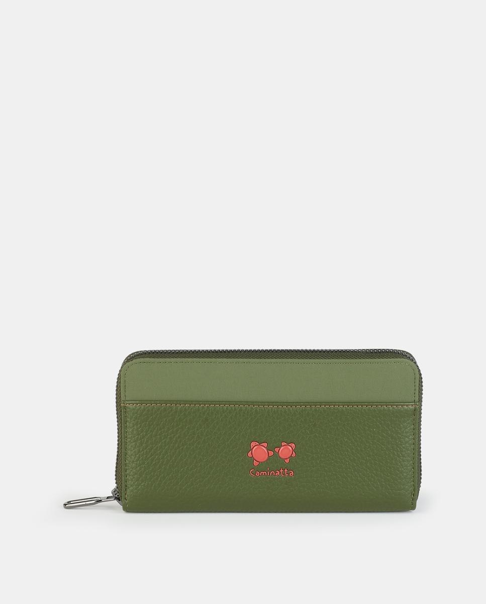 Imagen 1 de Billetero con cremallera - Caminatta - Verde militar Verde militar