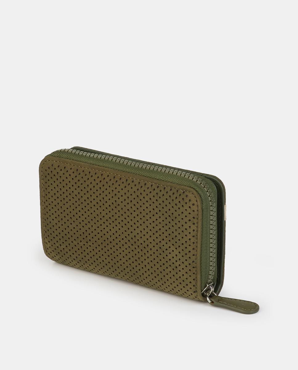 Carteira com Fecho de Correr Verde-militar-2