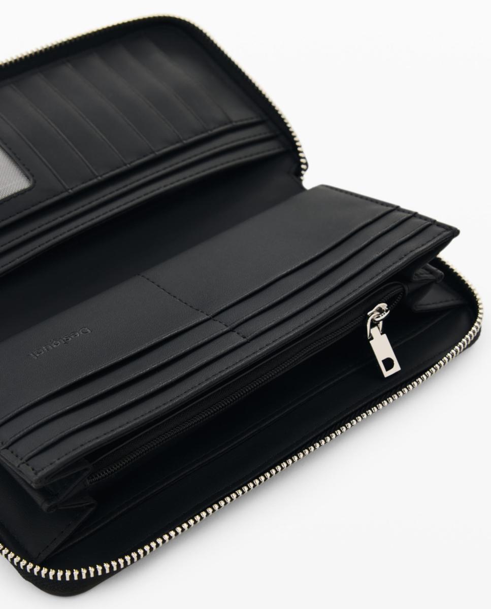 Porta-Moedas Acolchoado Grande Preto-4
