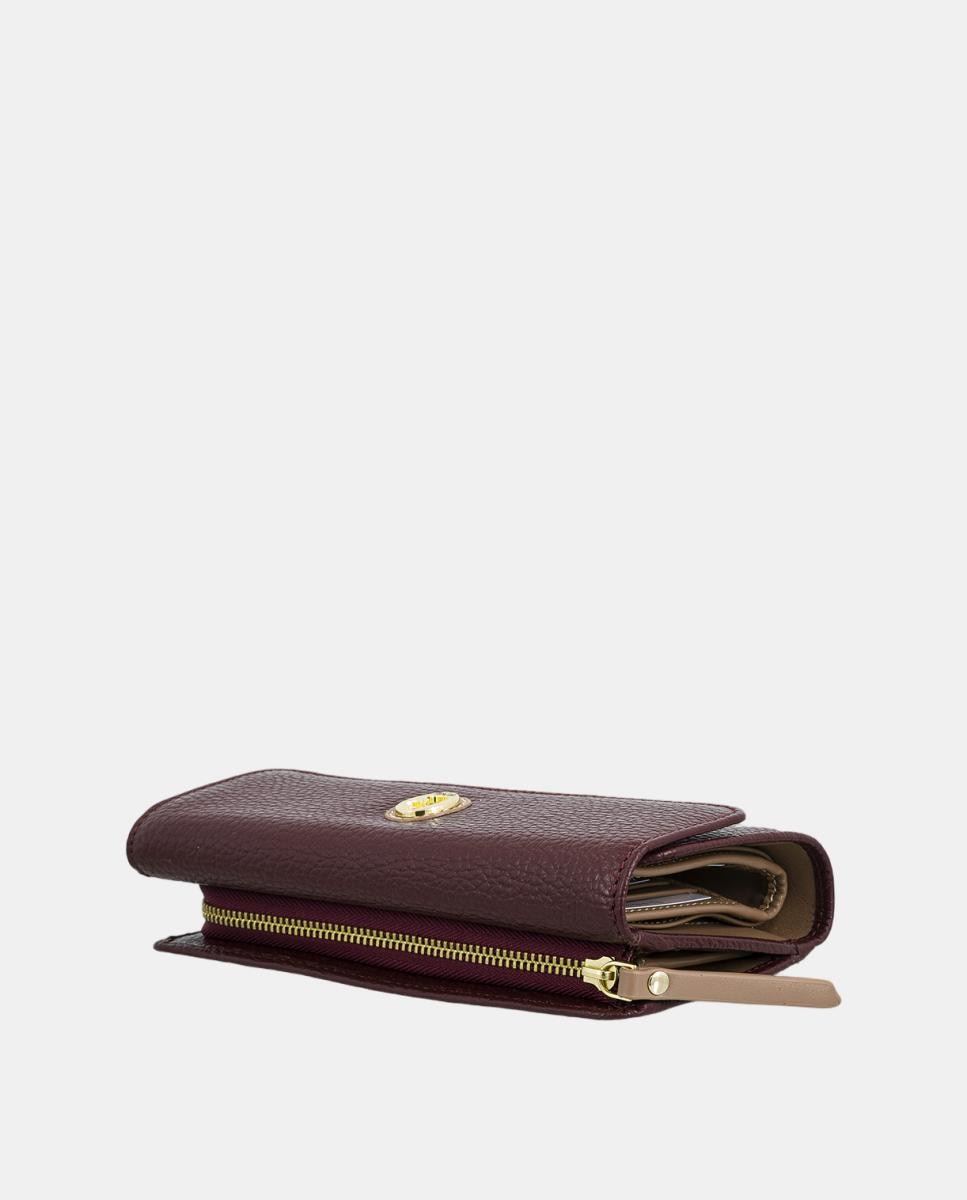 Billetero cartera mediano de señora fabricado en piel vacuno - El Potro - Burdeos Burdeos-4