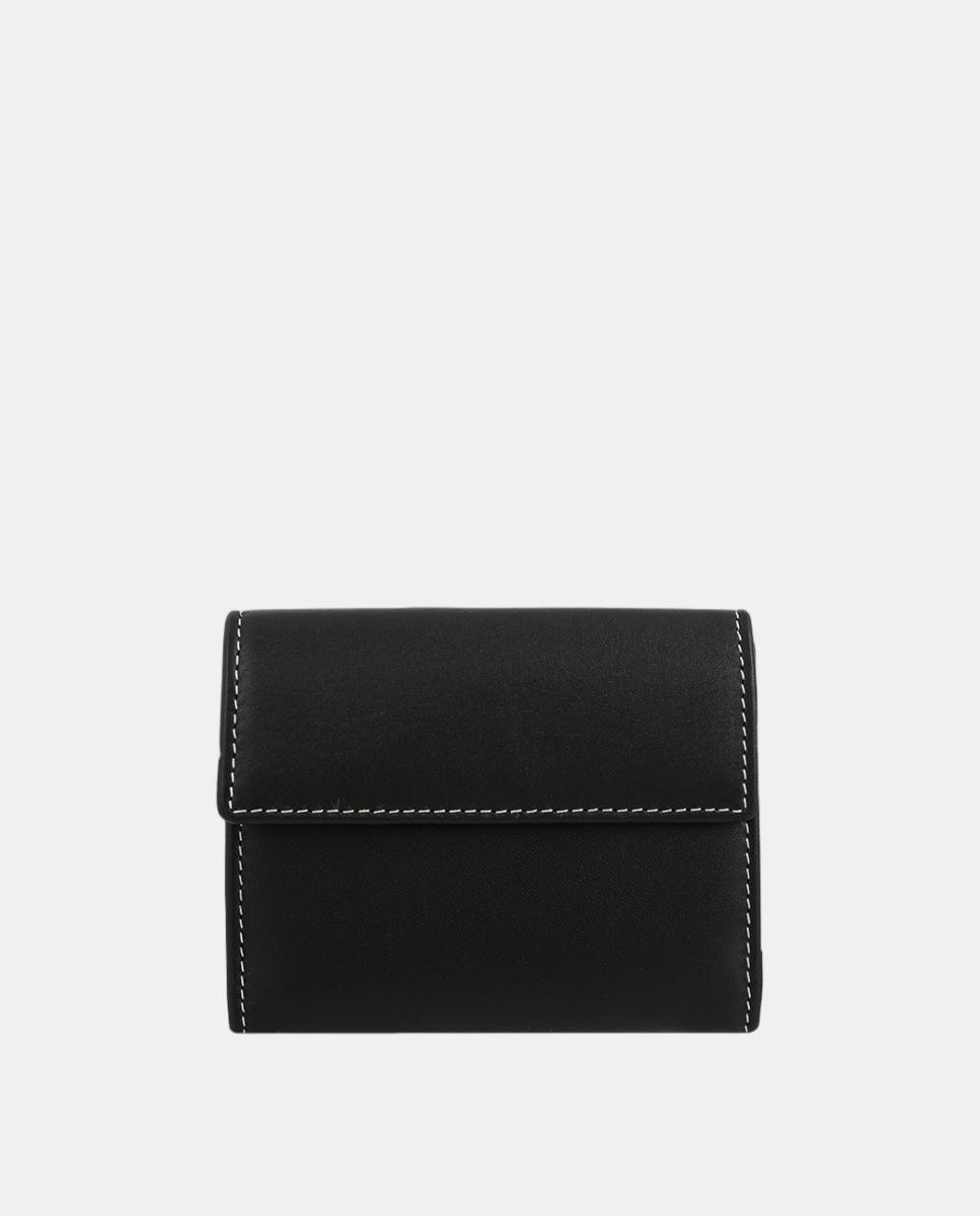 Billetero cartera pequeño de señora fabricado en piel vacuno - El Potro - Negro Negro-3