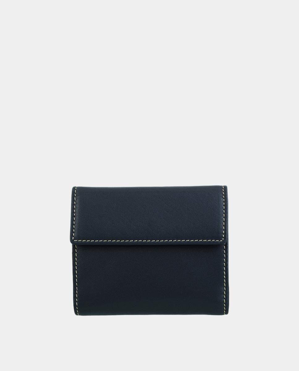 Billetero cartera pequeño de señora fabricado en piel vacuno - El Potro - Azul Azul-3