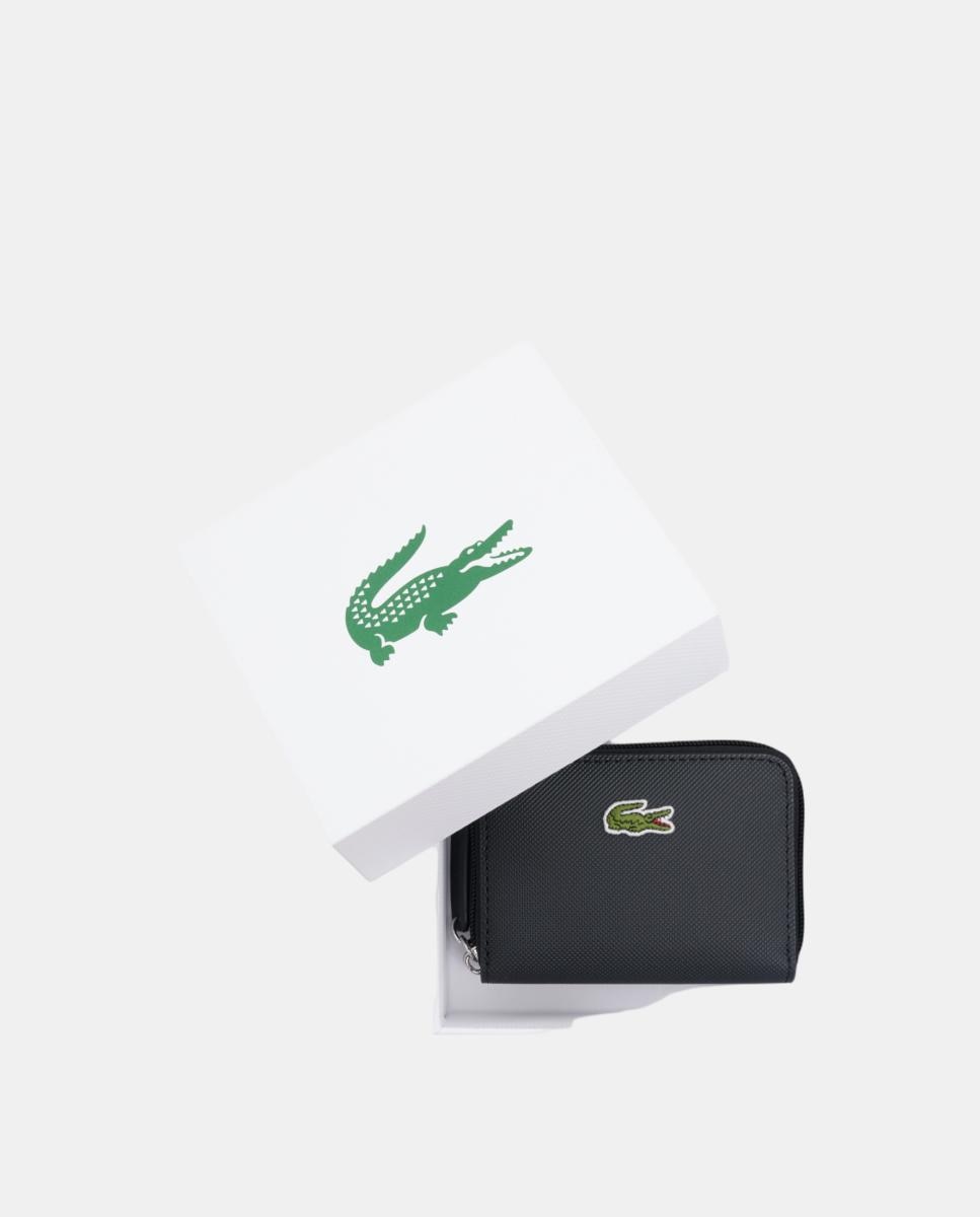 Carteira Zip Around com Fecho de Correr Pequeno Preto-5