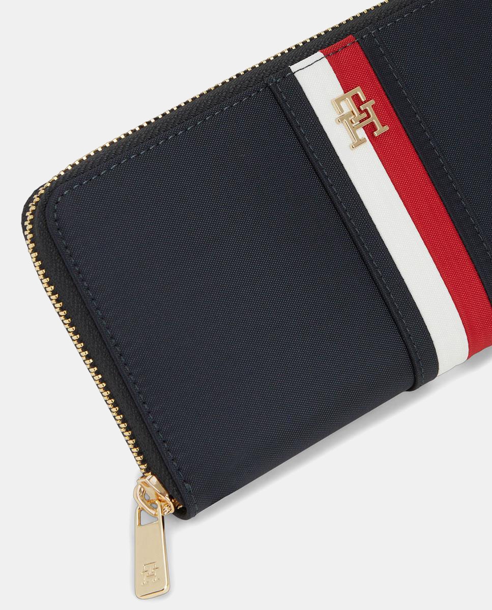 Cartera de mujer en color con detalle corporativo - Tommy Hilfiger - Azul marino Azul marino-4