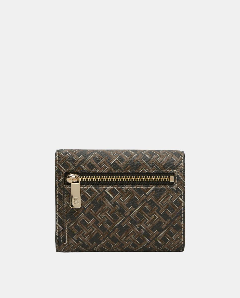 Cartera mediana de mujer con estampado monogram - Tommy Hilfiger - Negro Negro-2