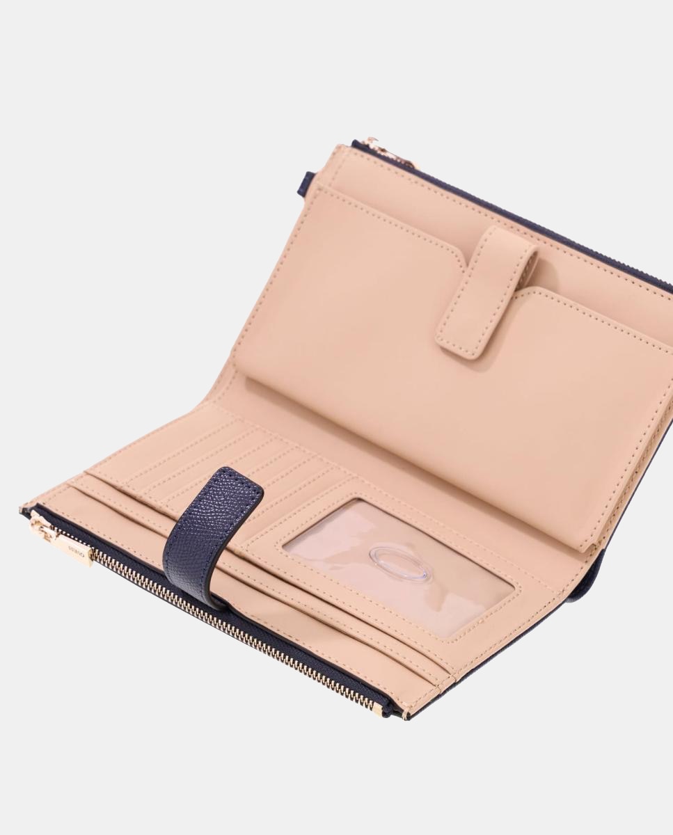 Mala Pouch com Fecho de Correr Superior e Logótipo Azul-escuro-3