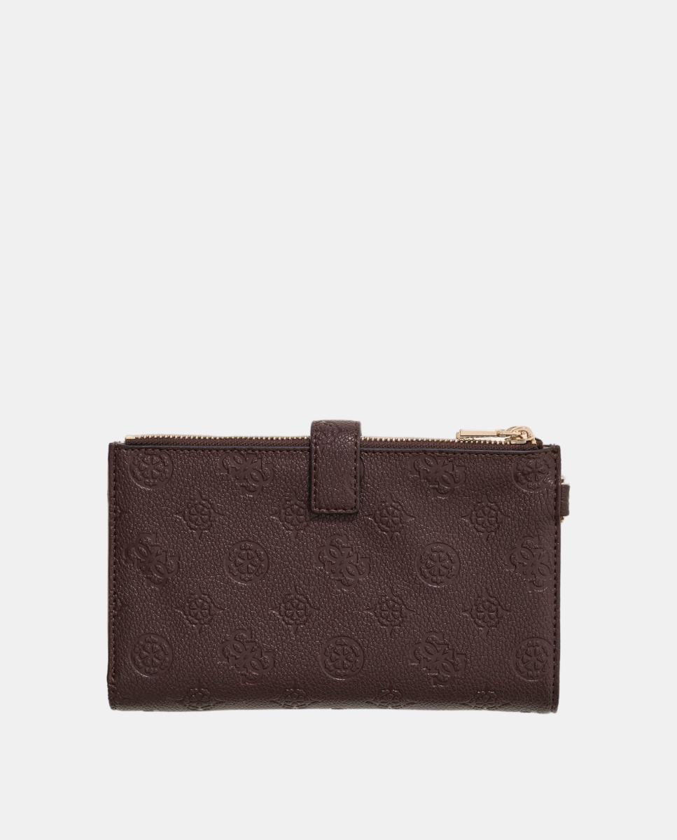 Mala Pouch Blake com Fecho de Correr Superior e Logótipo Castanho-escuro-2