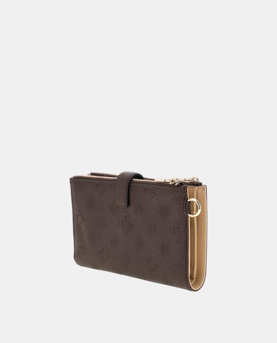 Mala Pouch Blake com Fecho de Correr Superior e Logótipo Castanho-escuro-3