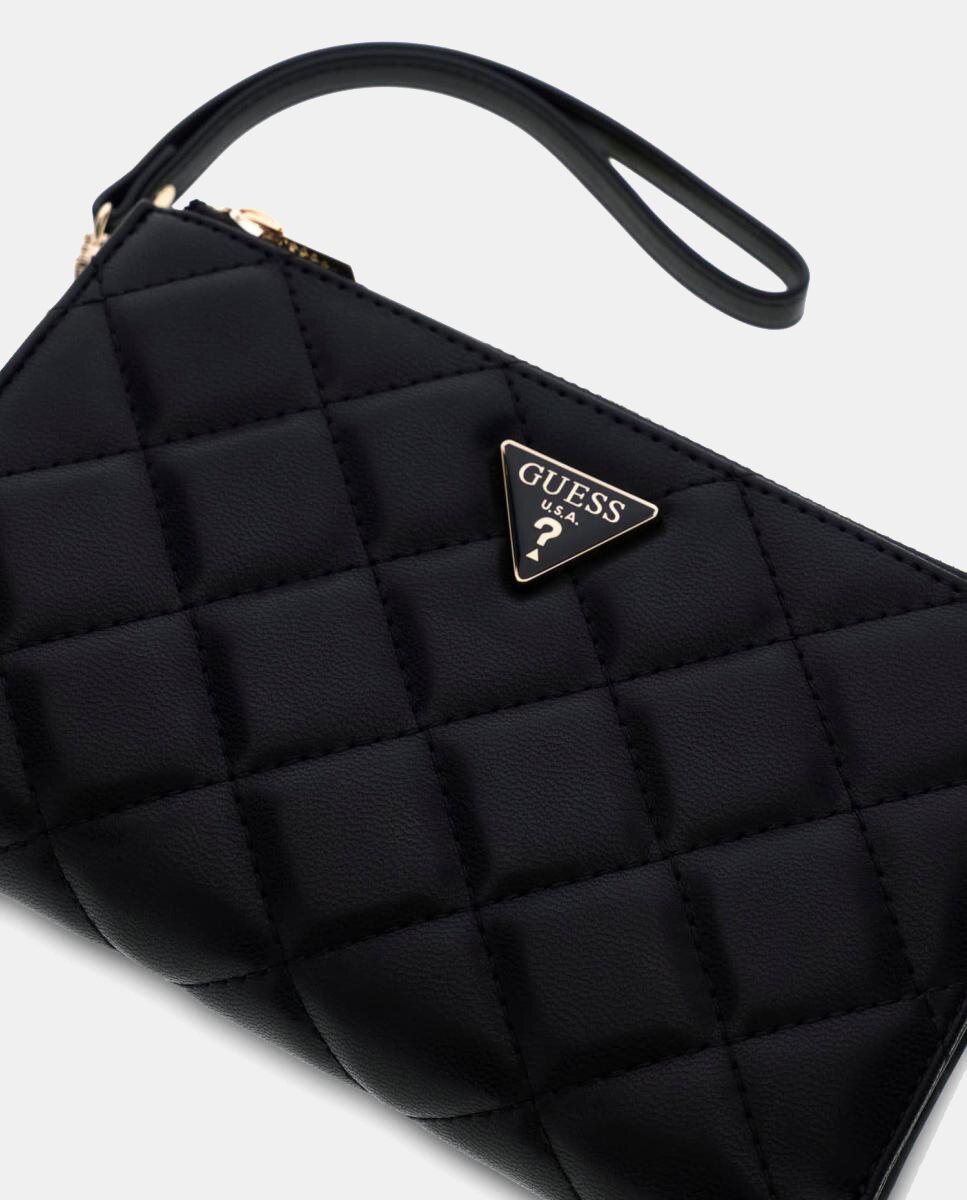 Mala Pouch Juliet com Fecho de Correr Superior e Logótipo Preto-6