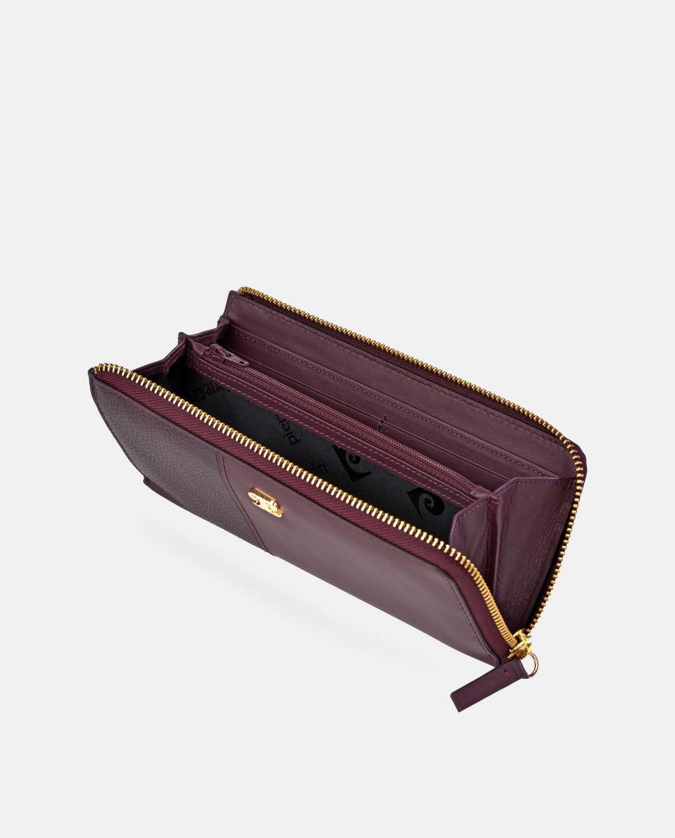 Imagen 3 de Monedero billetero Pierre Cardin para mujer en piel combinada - Rojo oscuro Rojo oscuro