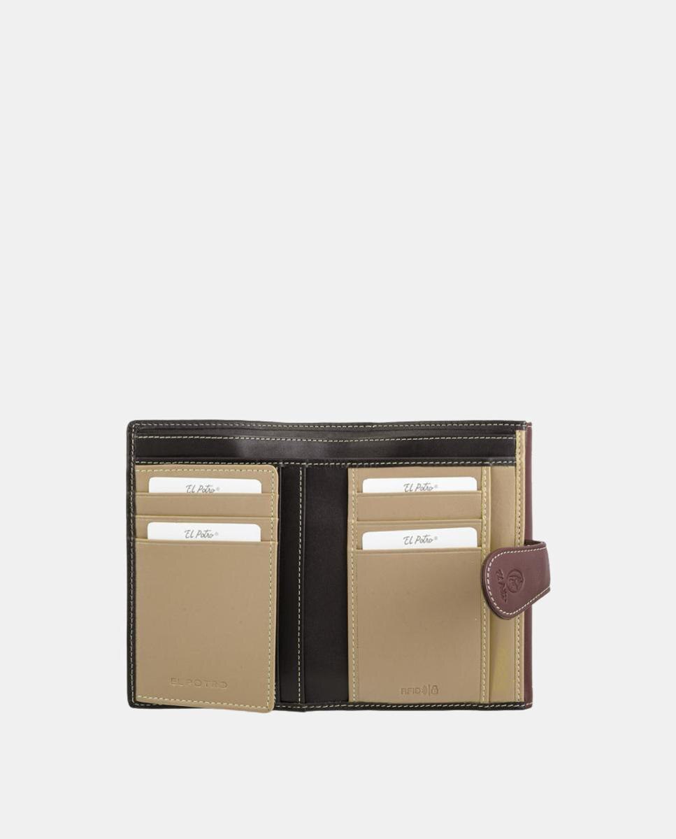 Imagen 4 de Billetero cartera de señora fabricado en piel vacuno - El Potro - Marrón chocolate Marrón chocolate