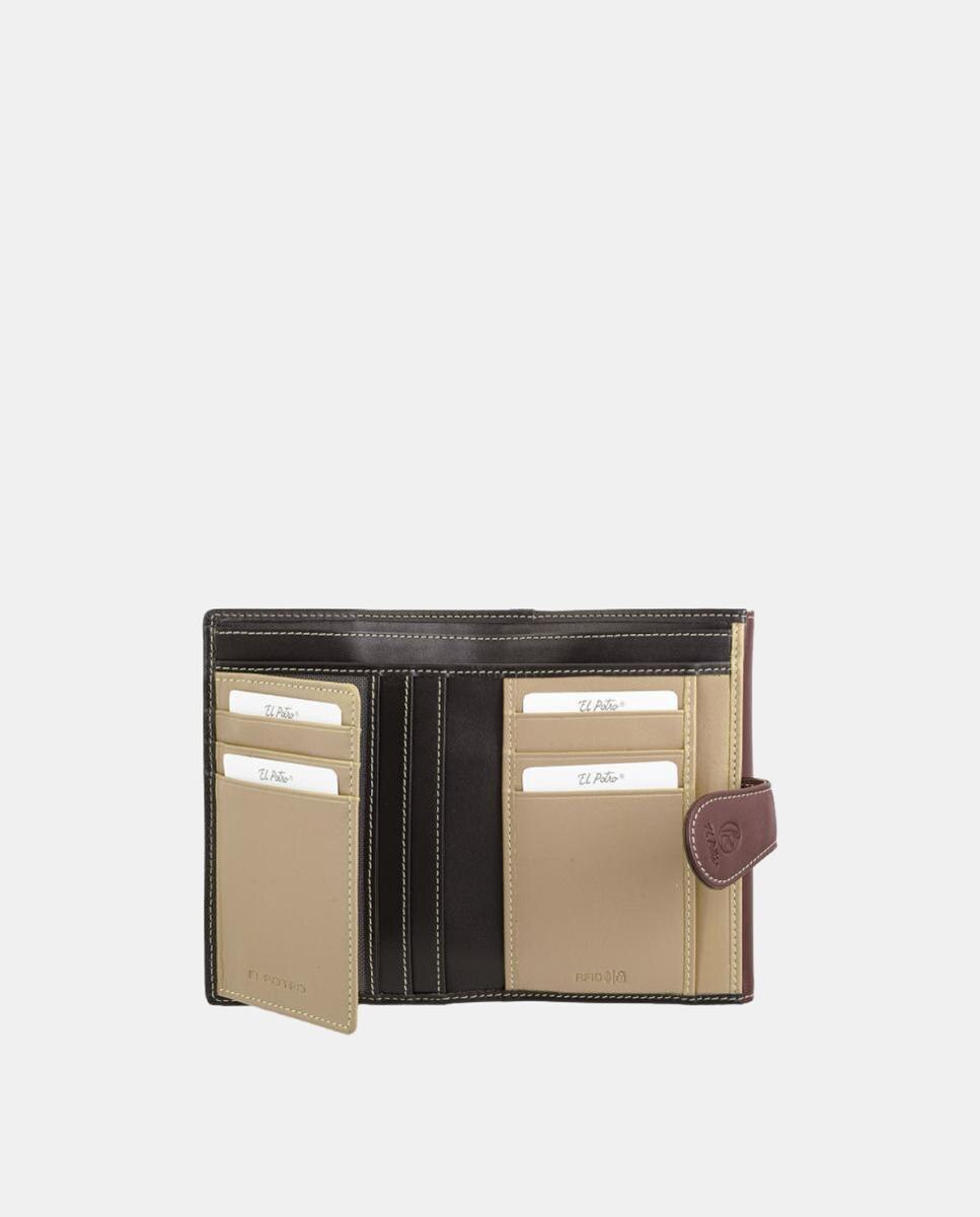 Imagen 5 de Billetero cartera de señora fabricado en piel vacuno - El Potro - Marrón chocolate Marrón chocolate