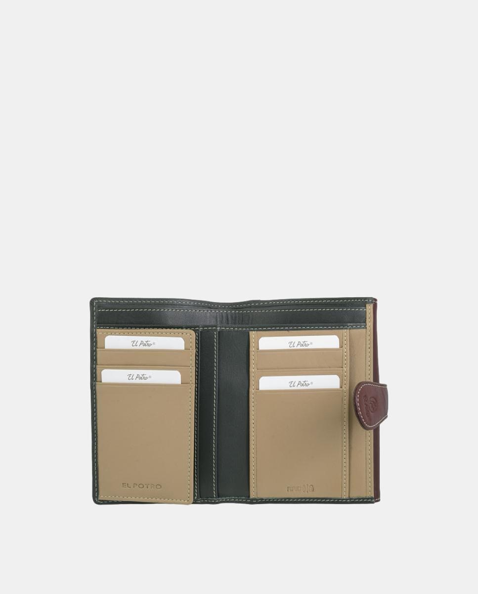 Imagen 4 de Billetero cartera de señora fabricado en piel vacuno - El Potro - Verde Verde