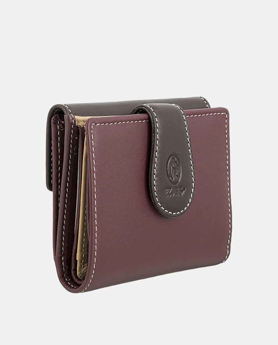 Imagen 2 de Billetero cartera de señora mini fabricado en piel vacuno - El Potro - Granate Granate