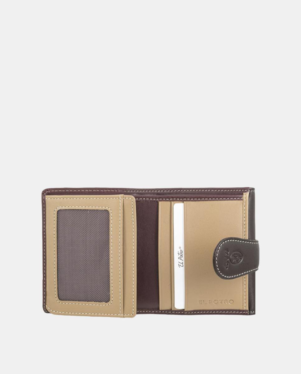 Imagen 4 de Billetero cartera de señora mini fabricado en piel vacuno - El Potro - Granate Granate