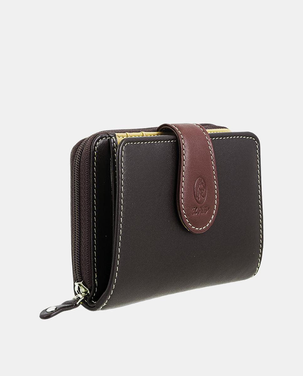 Imagen 2 de Billetero cartera de señora mini con cremallera fabricado en piel vacuno - El Potro - Marrón chocolate Marrón chocolate