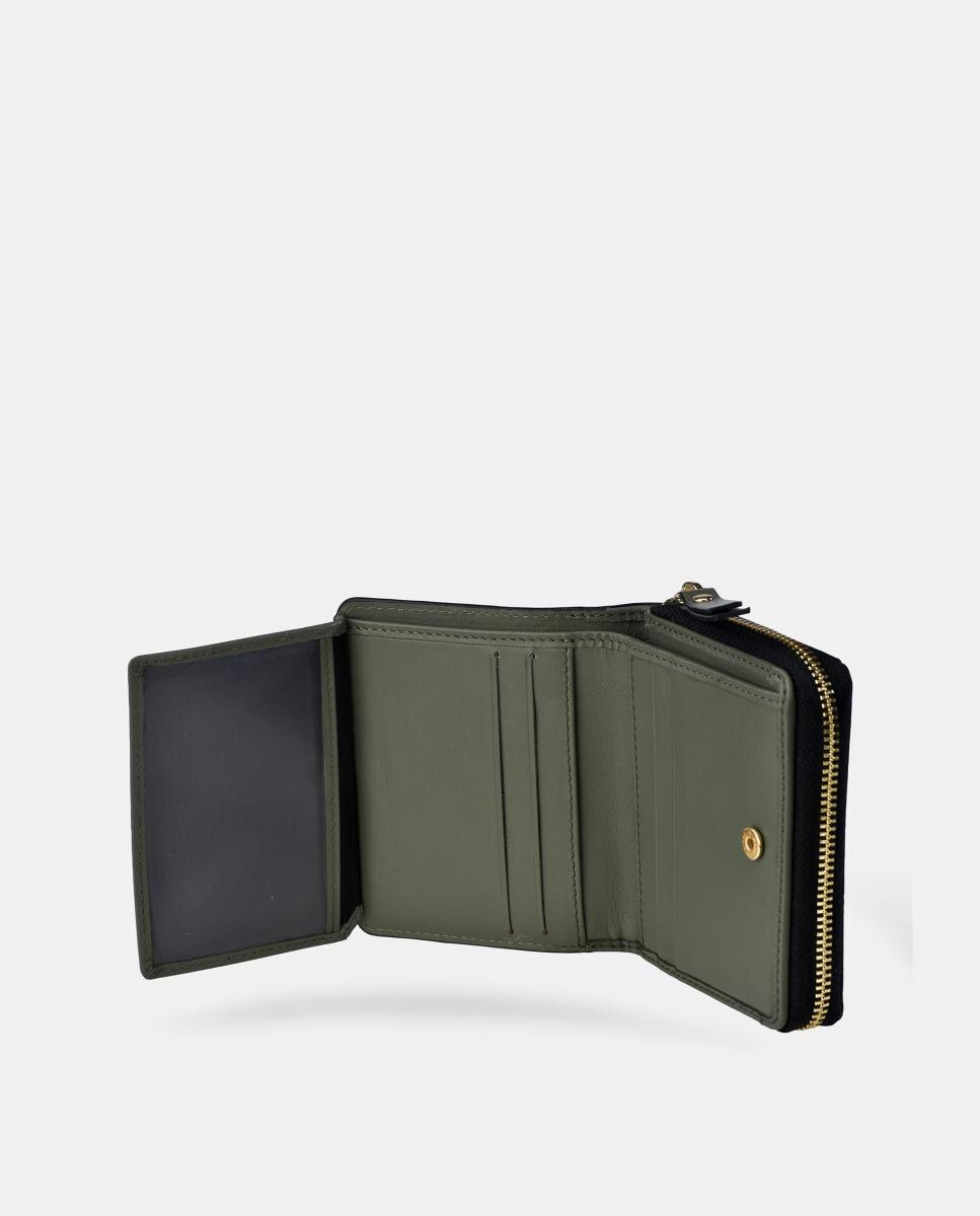 Imagen 5 de Monedero con tarjetero mujer Guy Laroche con cremallera en piel y serraje - Verde Oliva Verde Oliva
