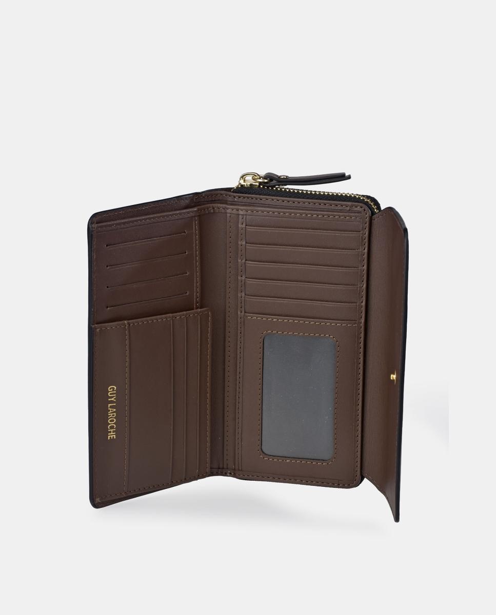 Imagen 4 de Monedero tarjetero mujer Guy Laroche con cremallera en piel - Marrón chocolate Marrón chocolate
