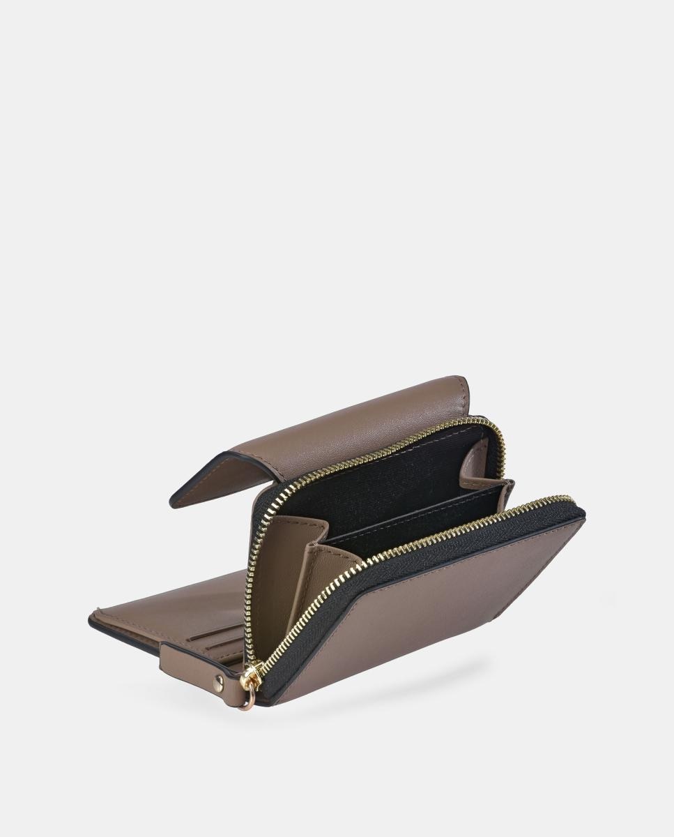 Imagen 3 de Monedero billetero mini Guy Laroche para mujer en piel con solapa - Marrón topo Marrón topo