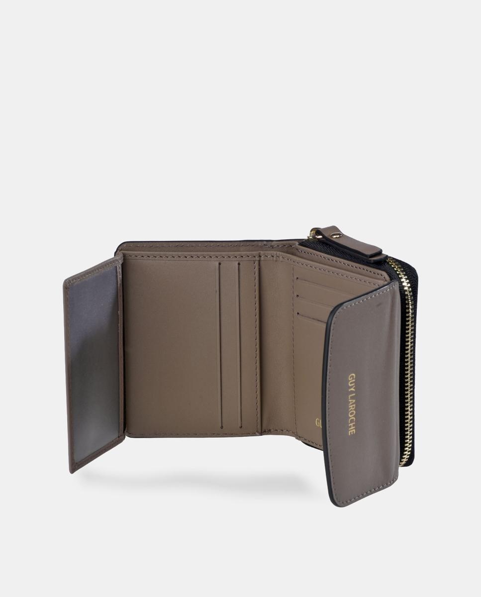 Imagen 5 de Monedero billetero mini Guy Laroche para mujer en piel con solapa - Marrón topo Marrón topo