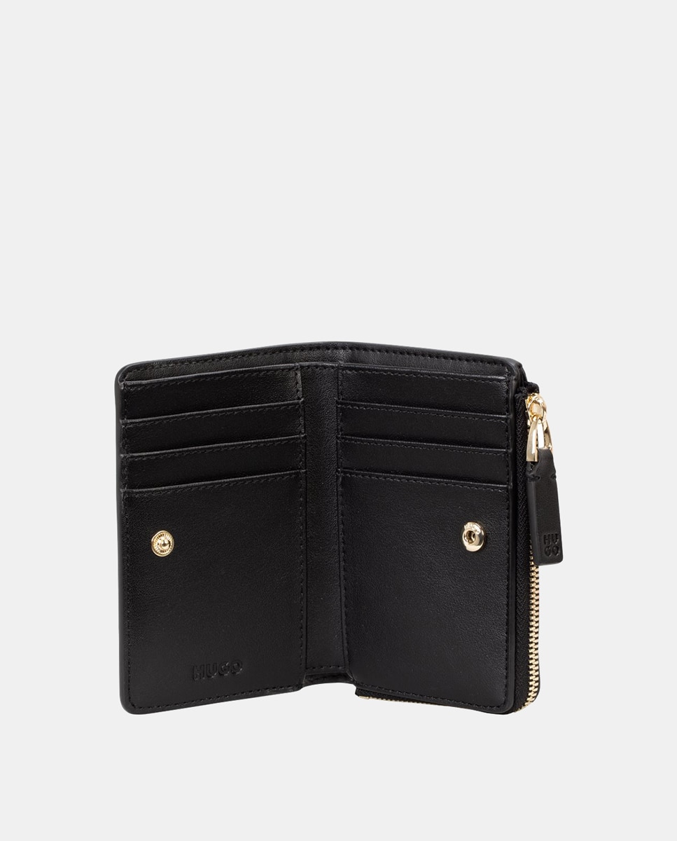 Imagen 2 de Cartera pequeña de poliéster reciclado en liso - Hugo - Negro Negro