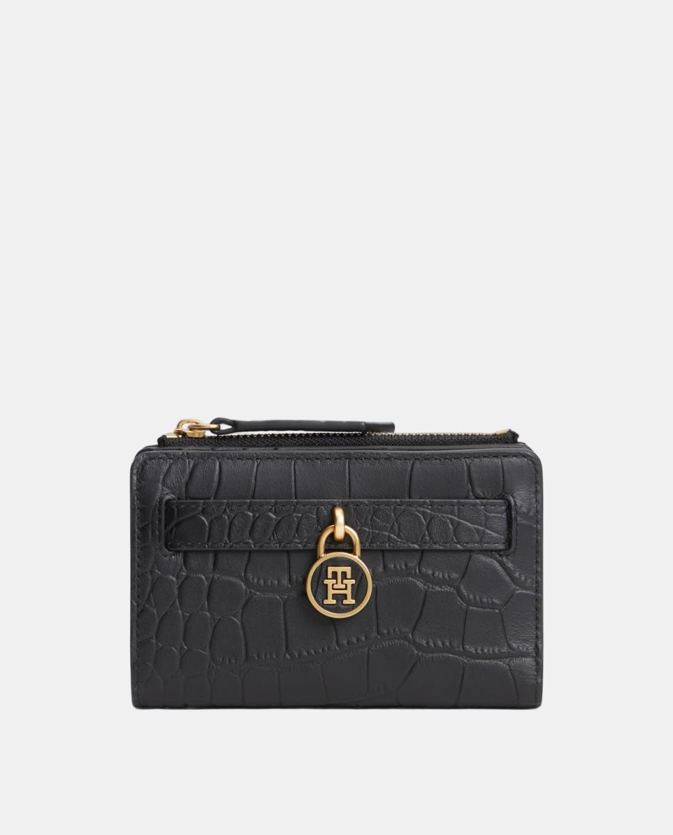 Imagen 1 de Cartera mediana de piel de mujer en color negro Negro