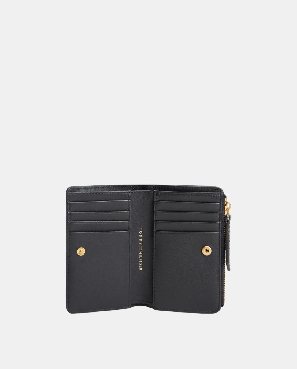 Imagen 4 de Cartera mediana de piel de mujer en color - Tommy Hilfiger - Negro Negro