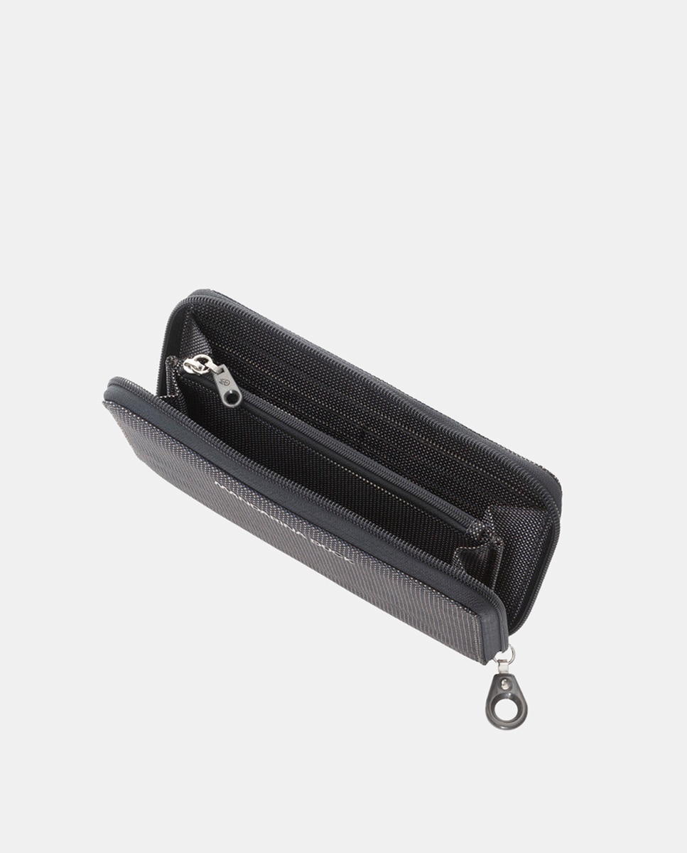 Cartera grande gris oscura con cremallera - Mandarina Duck - Gris oscuro Gris oscuro-6