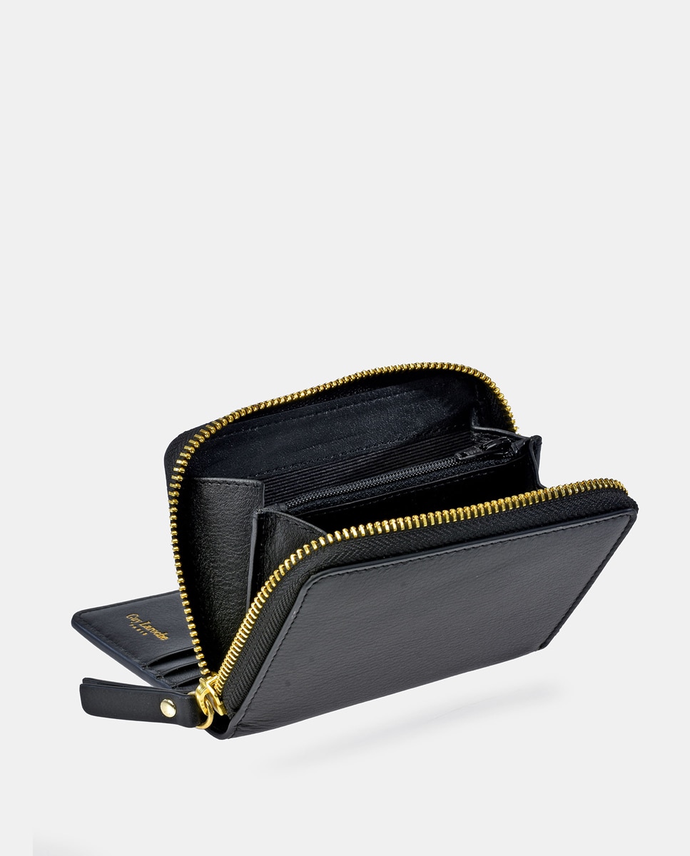 Imagen 3 de Monedero mediano de piel con cremallera - Guy Laroche - Negro Negro