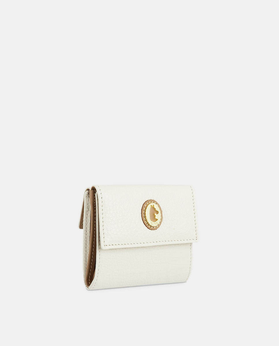 Billetero cartera de señora pequeño fabricado en piel vacuno color topo - El Potro - Beige Beige-3