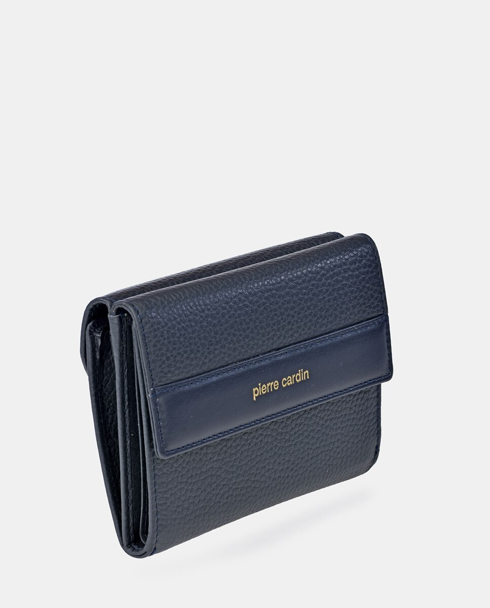 Imagen 3 de Monedero billetero con solapa en piel - Pierre Cardin - Azul Azul