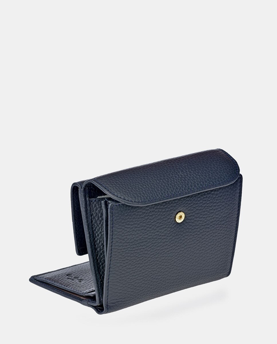 Imagen 4 de Monedero billetero con solapa en piel - Pierre Cardin - Azul Azul