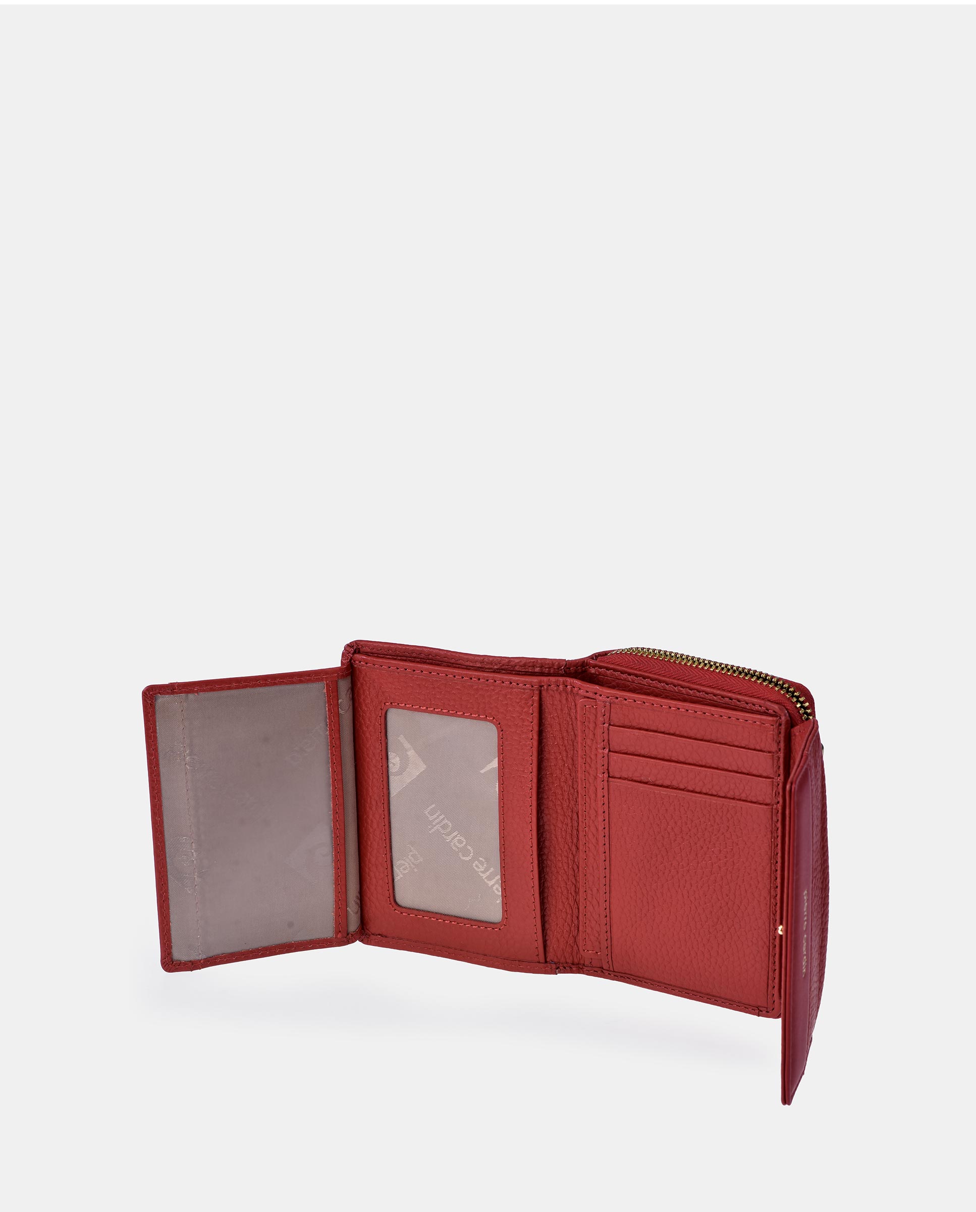 Porta-Moedas em Pele com Secção para Notas - Vermelho Vermelho-4