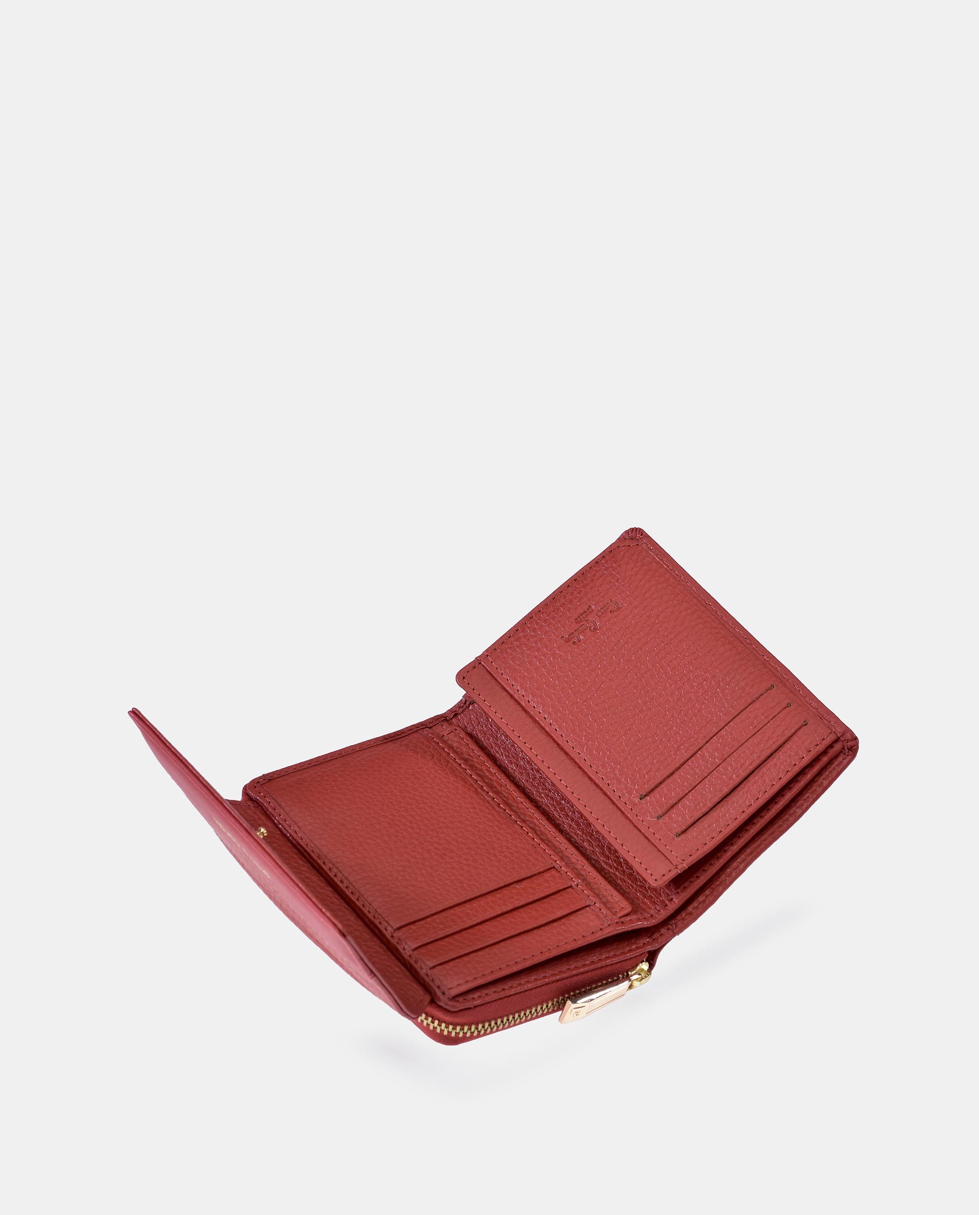 Porta-Moedas em Pele com Secção para Notas - Vermelho Vermelho-5