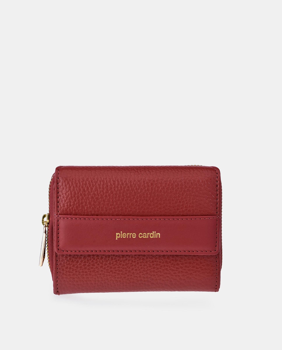Porta-Moedas em Pele com Secção para Notas - Vermelho Vermelho-6