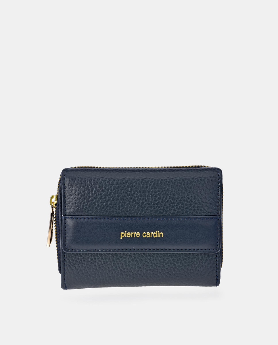 Porta-Moedas em Pele com Secção para Notas - Vermelho Azul-1