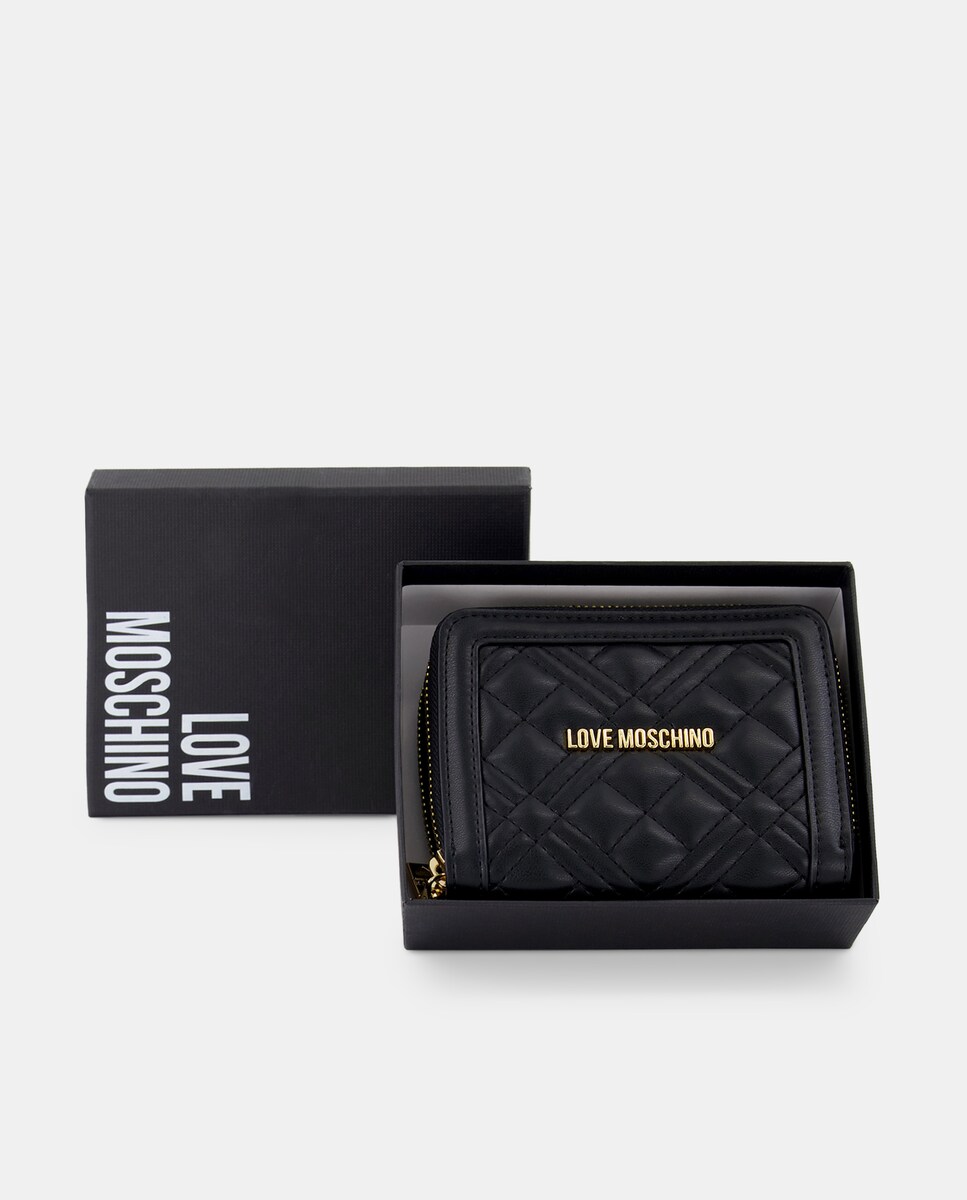 Carteira Pequena com Fecho de Correr Preto-1