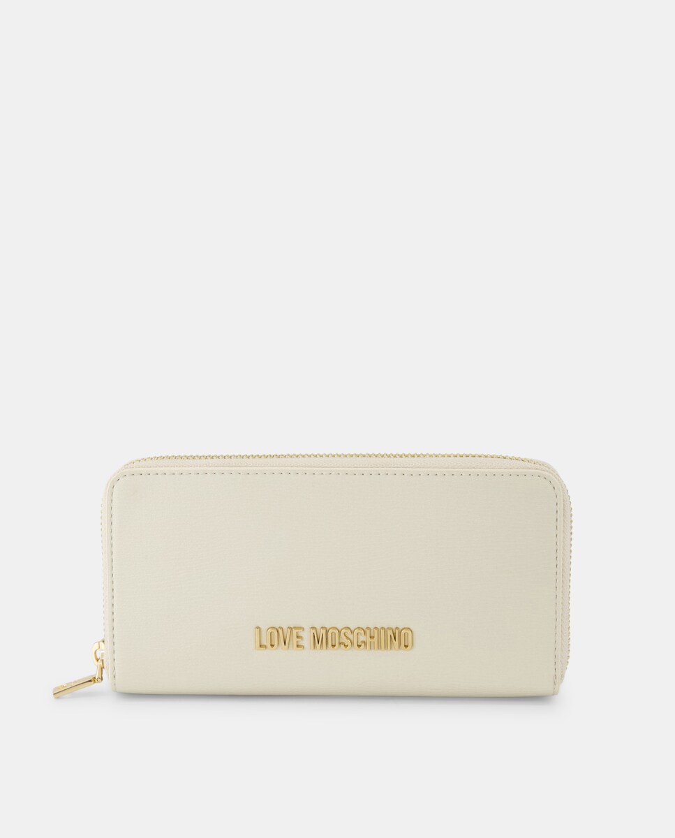 Carteira Média com Fecho de Correr Cru-2