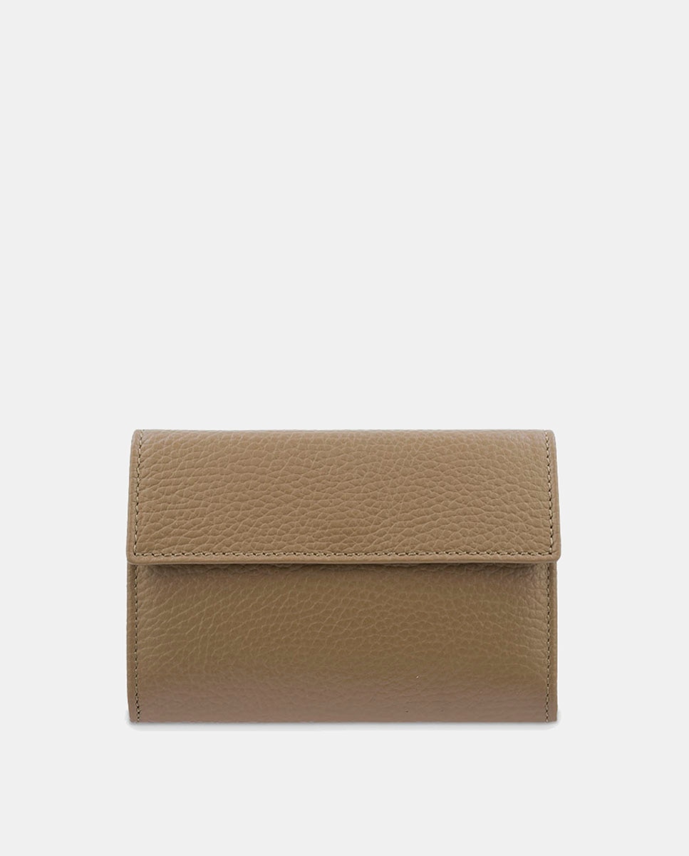 Carteira Fabricada em Pele Bovina - Taupe Camel-5