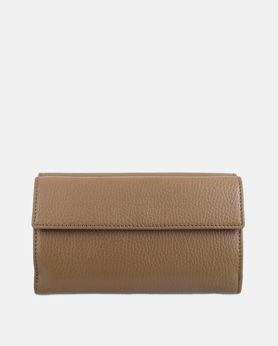 Carteira em Pele Bovina - Preto Camel-4