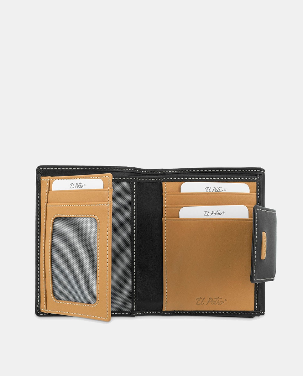 Imagen 4 de Billetero cartera de señora fabricado en piel vacuno color - El Potro - Negro Negro