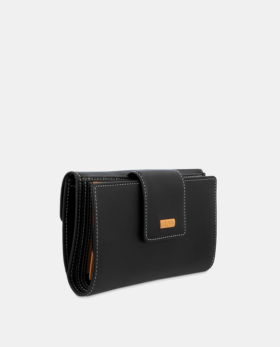 Imagen 3 de Billetero cartera de señora fabricado en piel vacuno color - El Potro - Negro Negro