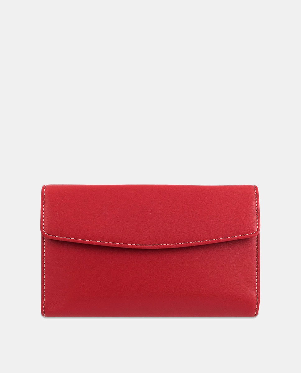 Imagen 5 de Billetero cartera de señora fabricado en piel vacuno color negro - El Potro - Rojo Rojo