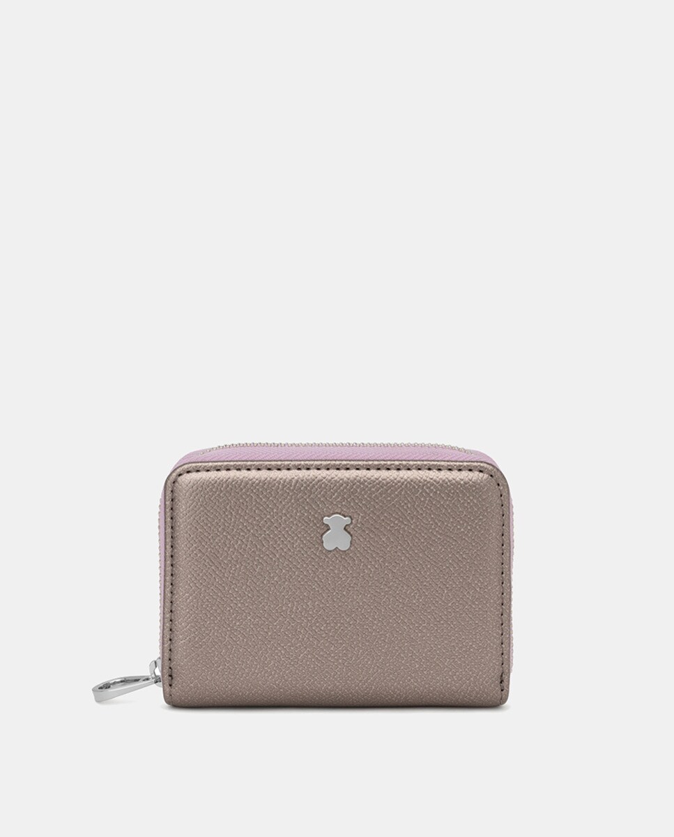 Porta-Moedas com Fecho de Correr - Prateado Prata-6