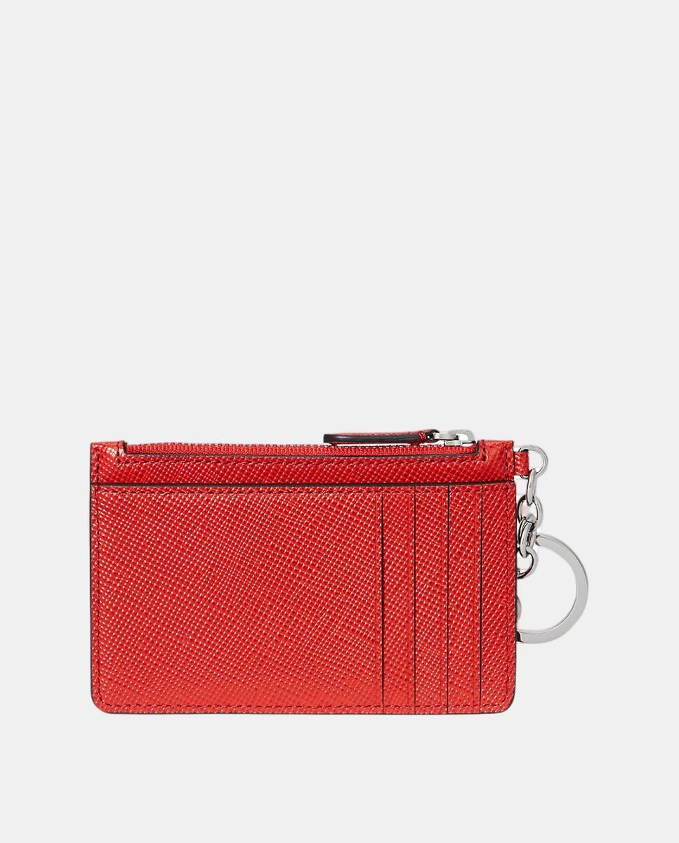 Tarjetero Extraíble Con Ranuras - 2 Unidades Apilables, Color Rojo Sandía, Protección RFID