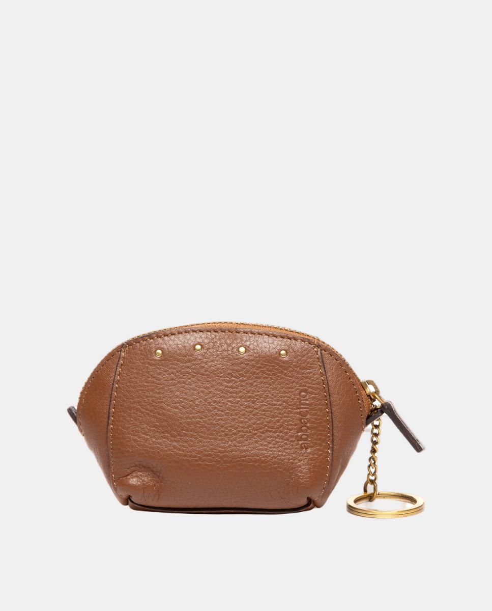 Porta-Moedas Freedom em Pele Castanho-3