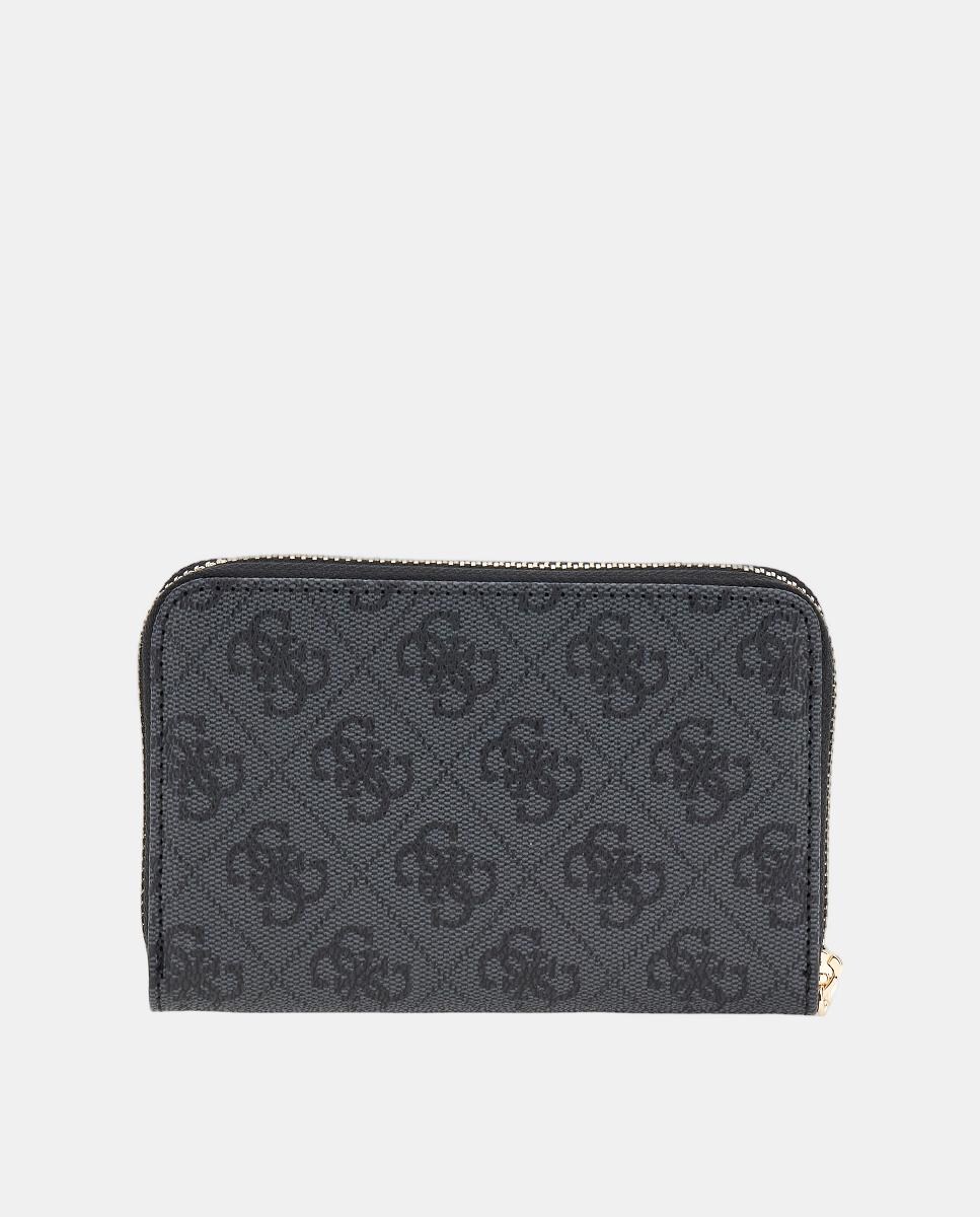 Carteira Média com Fecho de Correr Cinzento-escuro-2