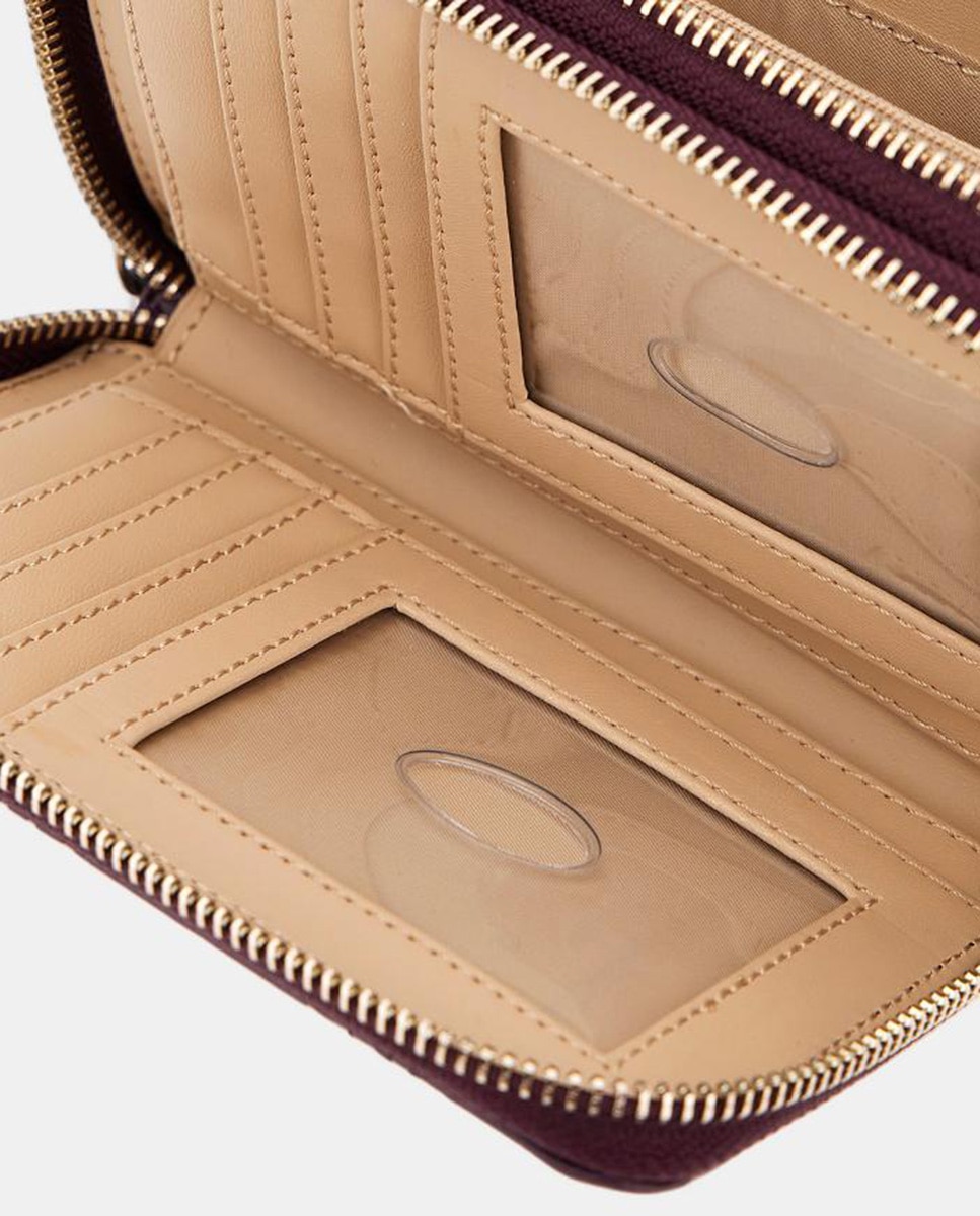 Imagen 3 de Cartera mediana con cierre doble cremallera - Guess - Burdeos Burdeos